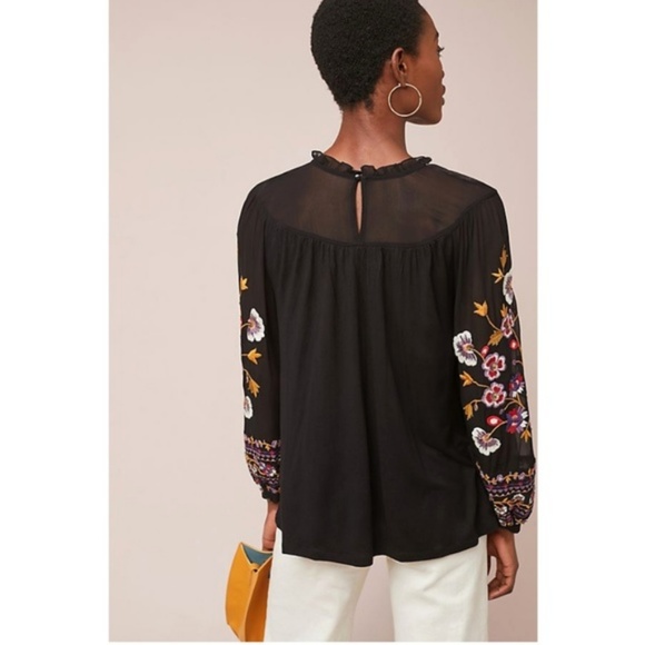 NWT Anthropologie LOUISE EMBROIDERED TOP - Picture 2 of 8